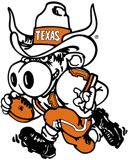 Texas Longhorns 1981-2002 Mascot Logo iron on transfers for fabric
